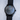 Reloj Valkur para hombe modelo Norell con correa de cuero genuino negro y caja de acero negro y azul