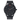 Reloj Valkur para hombre modelo Gunnar con correa de cuero genuino negro y caja de acero rojo y negro
