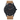 Reloj Valkur para hombre modelo Harek con correa de cuero genuino marron y caja de acero rojo y negro
