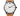 Reloj Valkur para hombre modelo Lamont con correa de cuero genuino marron y caja de acero blanco y negro

