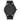 Reloj Valkur para hombe modelo Norell con correa de cuero genuino negro y caja de acero negro y azul
