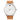 Reloj Valkur para hombe modelo Thorben con correa de cuero genuino marron y caja de acero plateado y blanco
