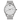 Reloj Valkur para hombe modelo Thorben X con correa de acero trenzado y caja de acero plateado y blanco
