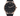 Reloj Valkur para hombe modelo Varall con correa de cuero genuino negro y caja de acero dorado
