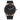 Reloj Valkur para hombe modelo Varall con correa de cuero genuino negro y caja de acero dorado
