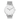 Reloj Valkur para mujeres modelo Eyra con correa de acero trenzada y caja de acero blanco y plateado
