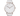 Reloj Valkur para mujeres modelo Janne con correa de cuero genuino y caja de acero blanco y dorado
