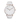 Reloj Valkur para mujeres modelo Janne con correa de cuero genuino y caja de acero blanco y dorado
