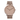Reloj Valkur para mujeres modelo Kaysa con correa de acero trenzado y caja de acero dorado
