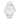 Reloj Valkur para mujeres modelo Torhild con correa de cuero genuino y caja de acero blanco y plateado
