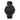 Reloj Valkur para mujeres modelo Tyra con correa de cuero genuino y caja de acero negro y dorado